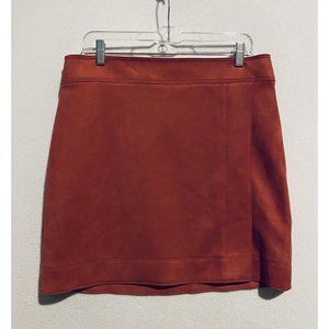 White House Black Market Faux Suede Boot skirt size 10